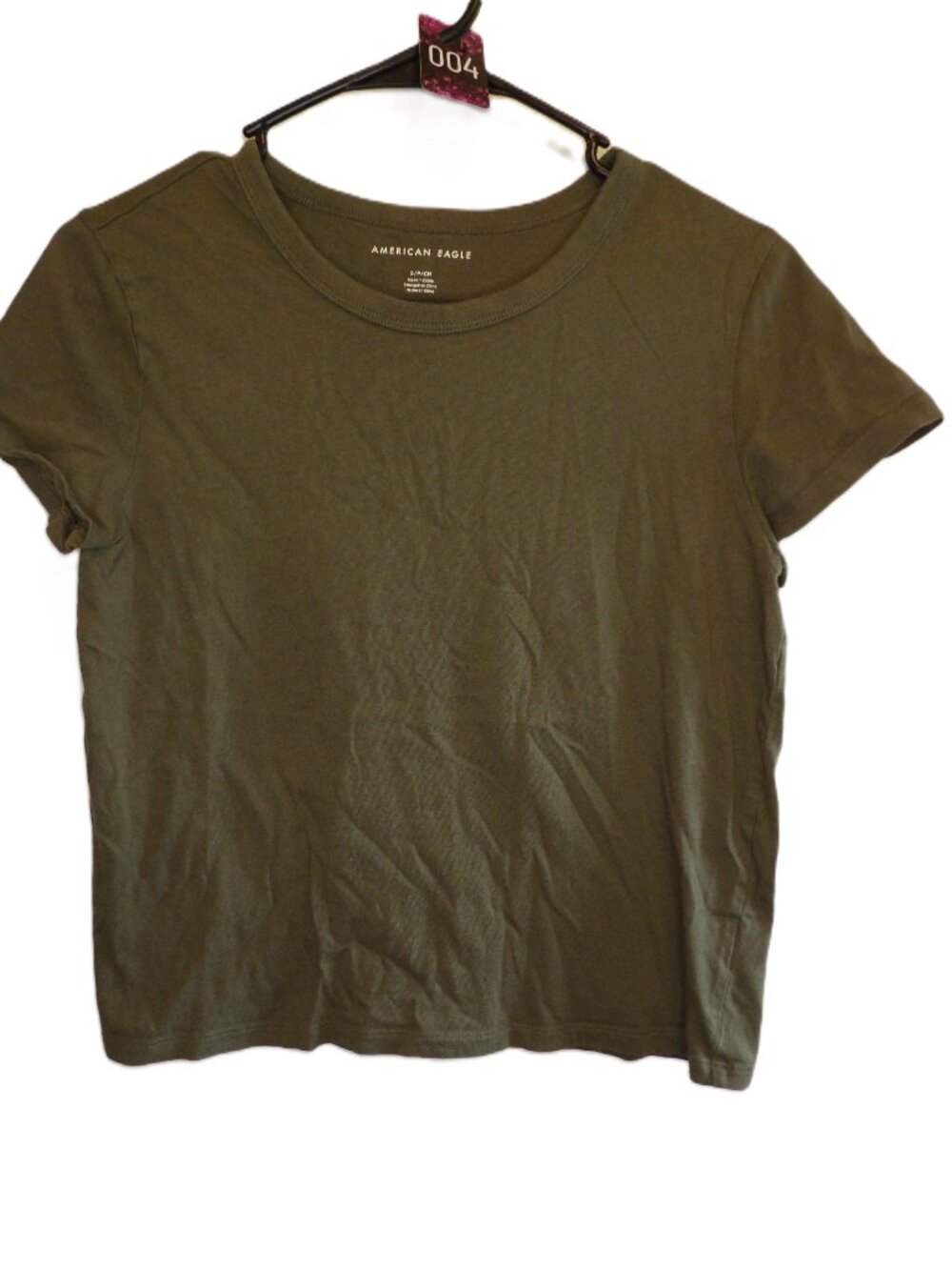 American Eagle, Olive green slightly cropped tee (Women's Small)